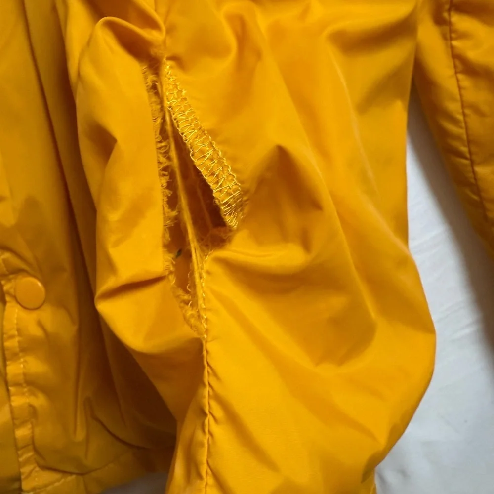 HUF Set H Coaches Jacket Mustard Yellow Windbreaker Embroidered Logo Mens Sz XXL